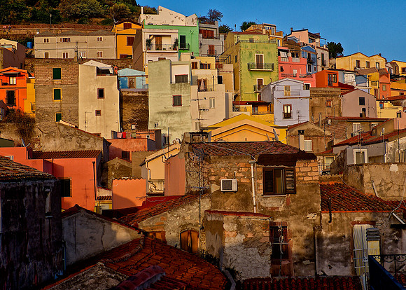 Sunset from Terrace, Bosa